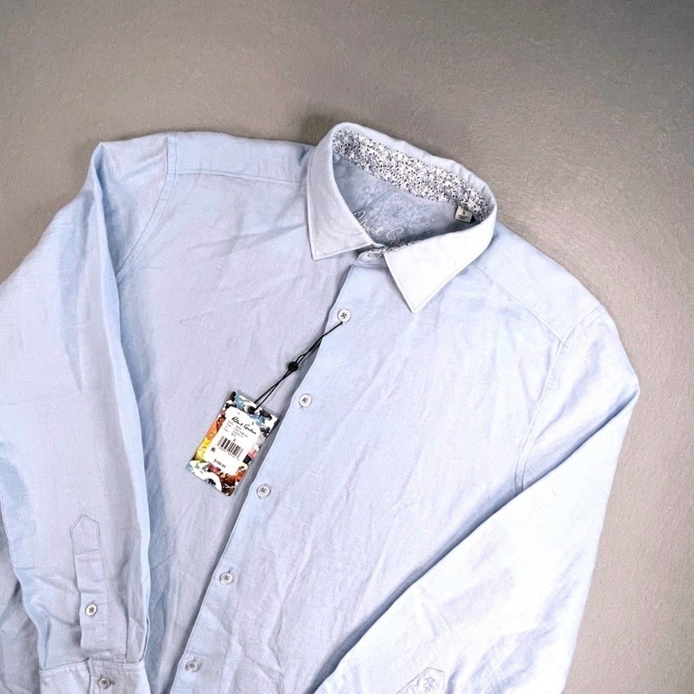 Robert Graham‎ Borsi Mens Classic Fit Blue Long Sleeve Button Down Shirt